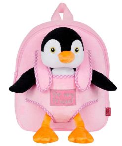 Mini Zaino “Be My Friend” con Peluche Penguin Perletti